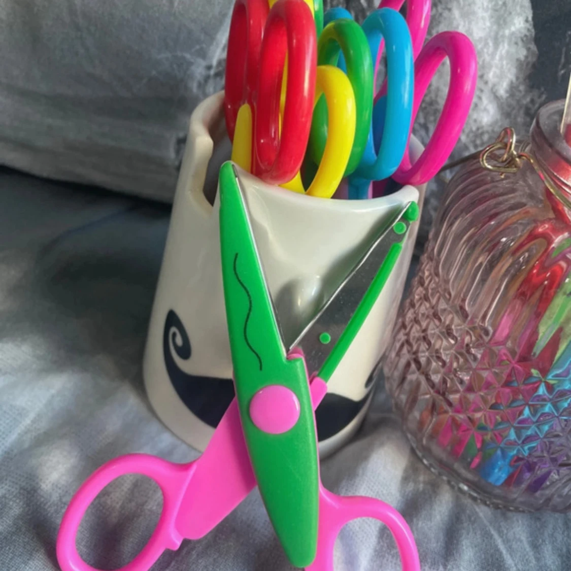 Färgglada mönstersaxar set - 3