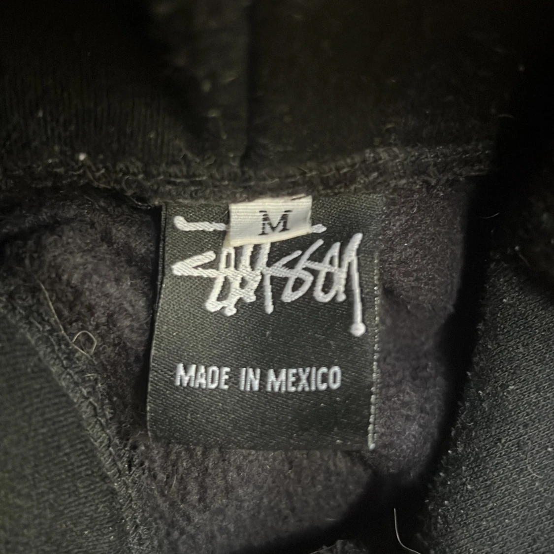 Svart Stussy hoodie med brodyr, M - 2