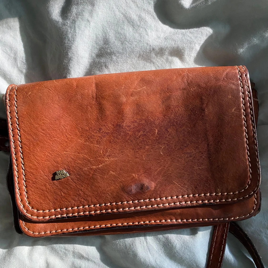 The Bridge axelväska i skinn