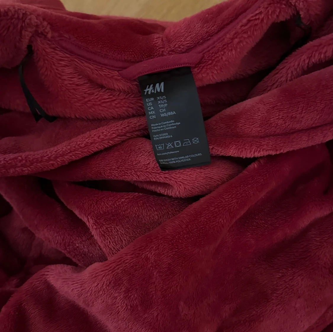 vinröd morgonrock  - 1