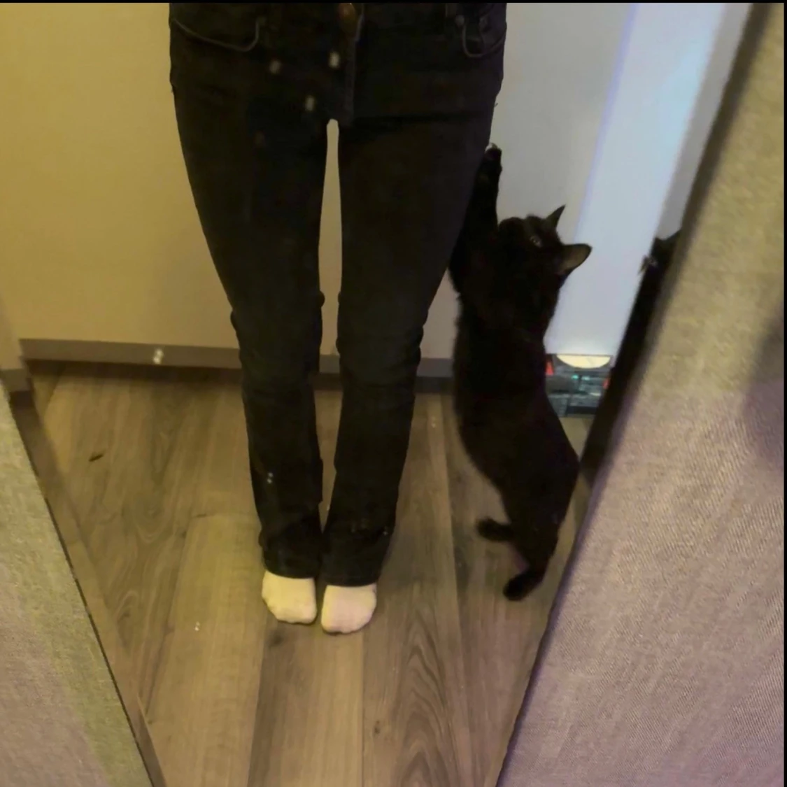 Lågmidjade bootcut jeans 