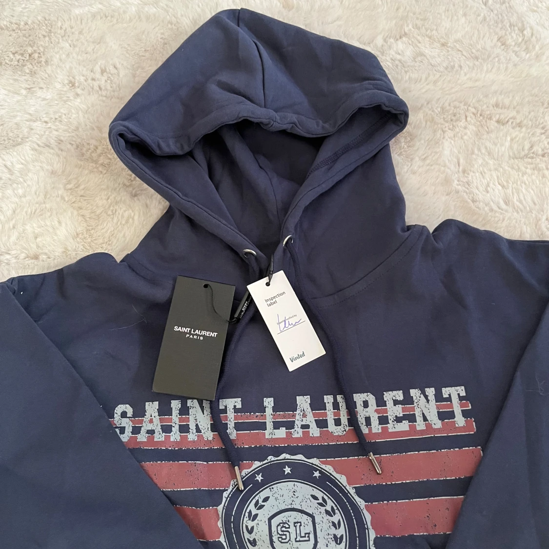 Blå Saint Laurent hoodie med tryck - 2