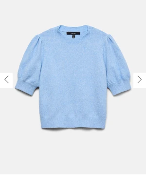 Ljusblå stickad tröja Vero Moda XS - Supersöt ljusblå stickad tröja från Vero Moda i storlek XS. Tröjan har puffiga korta armar. Modellen sitter jättesnyggt på, färgen passar bara inte mig.