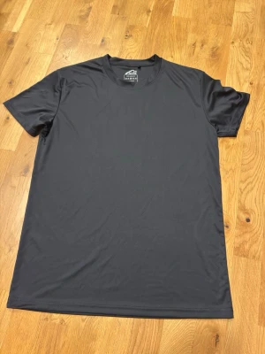 Svart tränings-tshirt från Active - En stilren svart t-shirt från Active i 100% polyester. Perfekt för träning med sin lätta och snabbtorkande känsla. Klassisk rund halsringning och korta ärmar. Enkel och clean design utan tryck eller mönster.