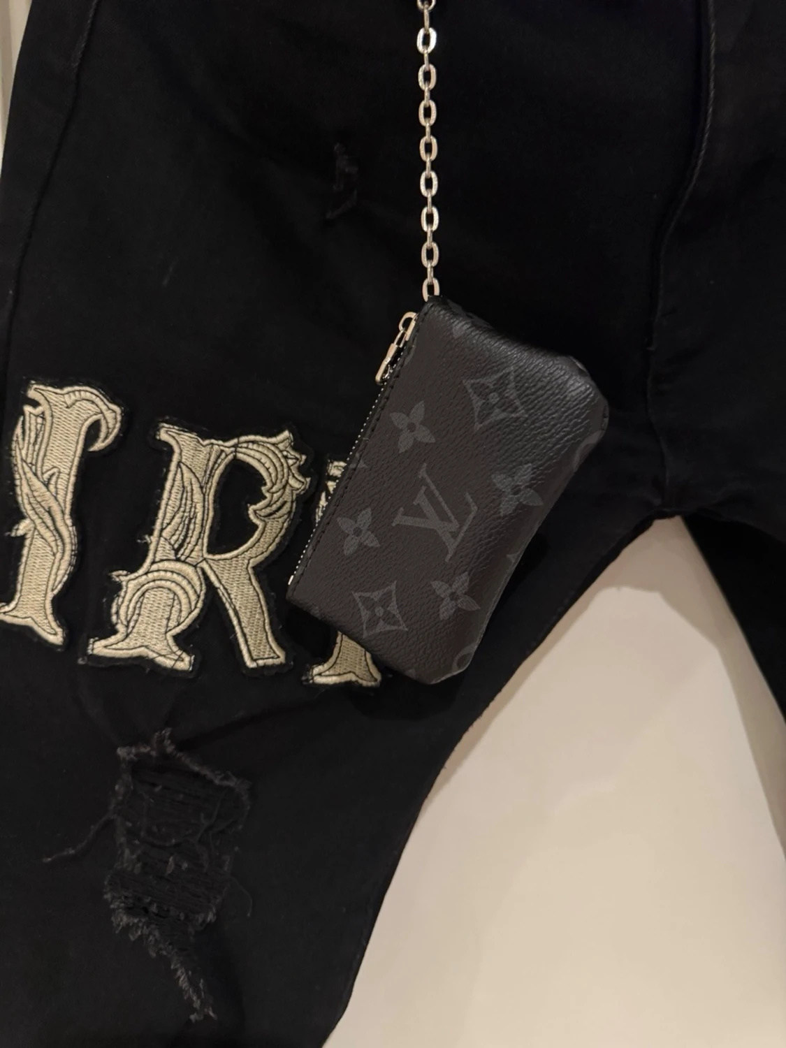 Iv svart plånbok med kedja - 4