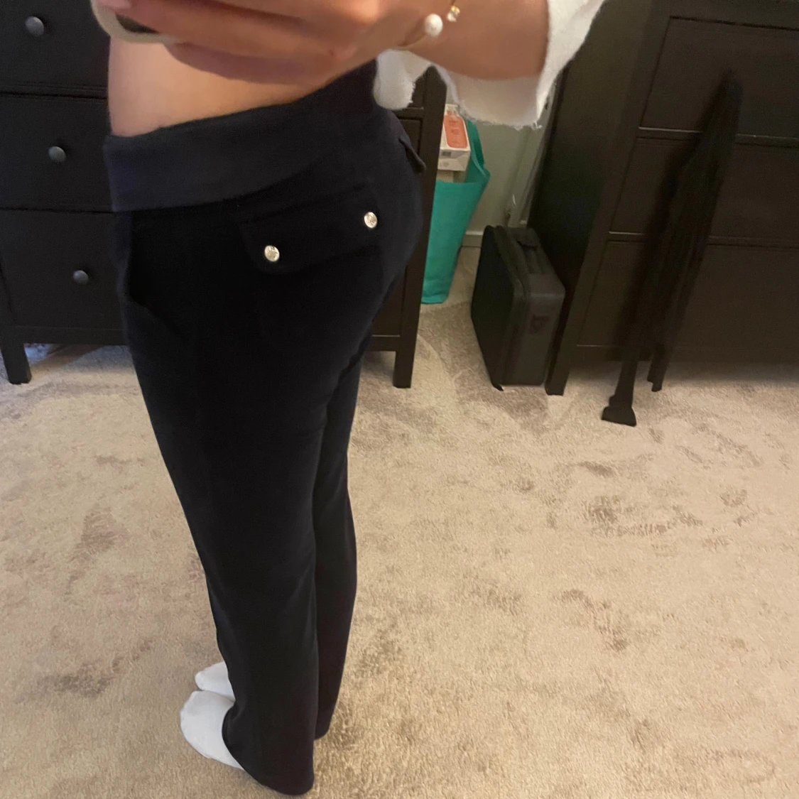 Marinblåa Juicy Couture byxor - 3