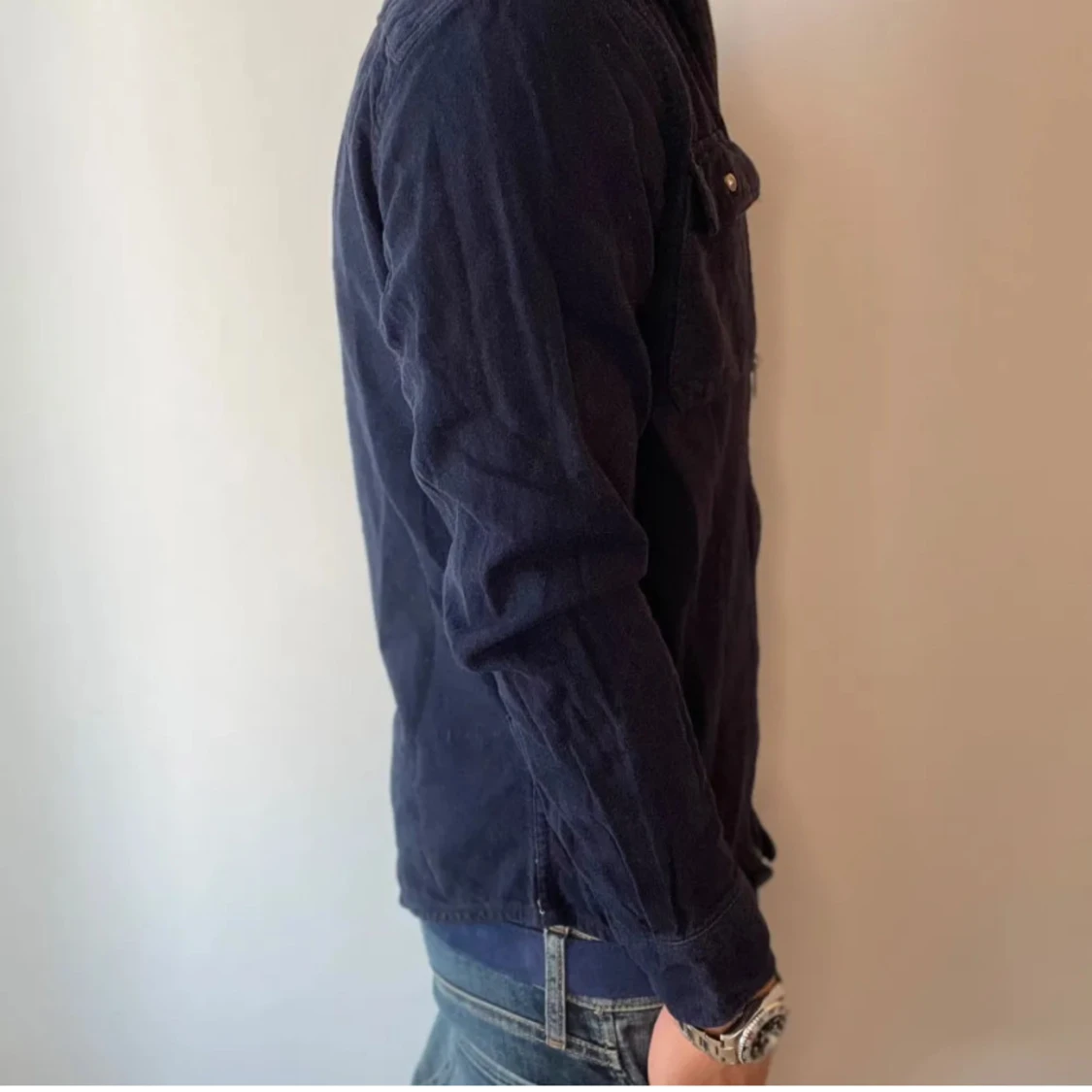 Mörkblå overshirt från Hampton Republic - 2