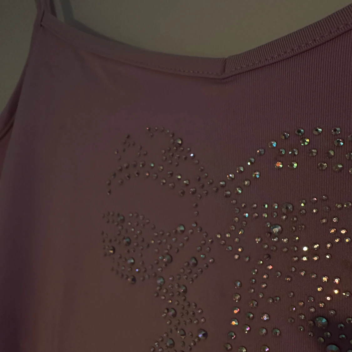 Rosa linne med rhinestones - 2