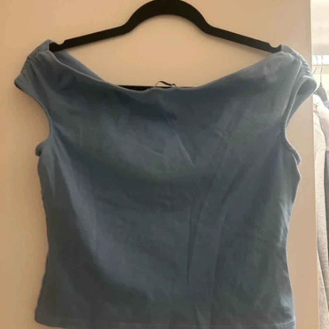 Ljusblå offshoulder topp från Zara - 2