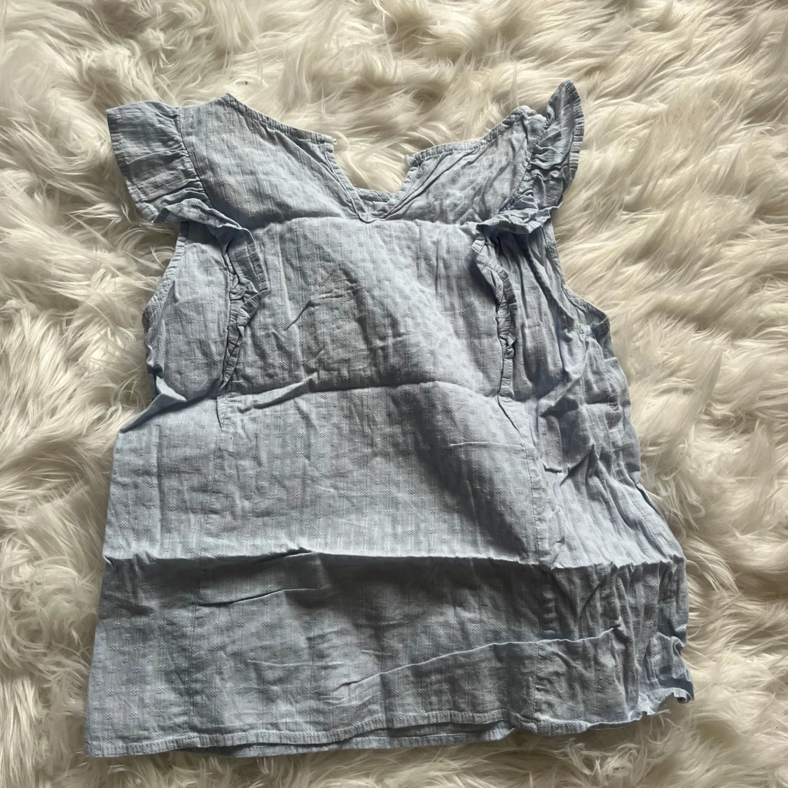 Ljusblå volangblus från SHEIN - 1