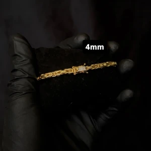 Kejsarlänk Armband Äkta Guldplätering - Pris från GIV3AWAY, 19.5cm lång och 4mm bred, stämpel 18K!