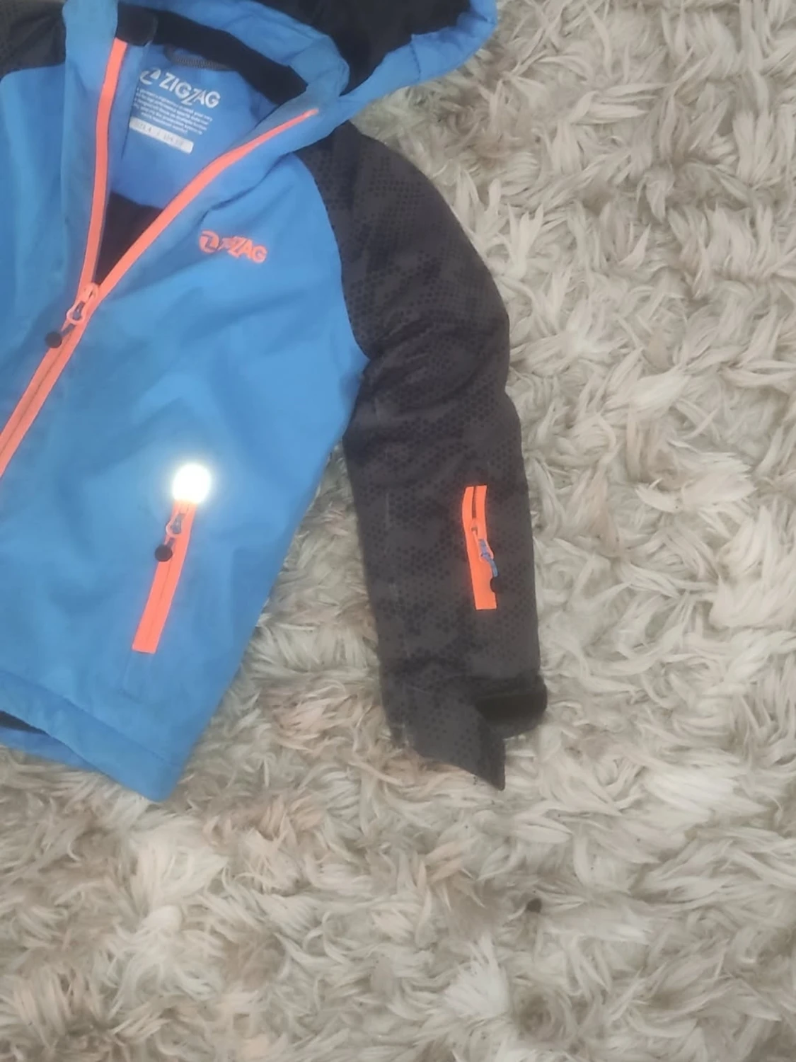 Blå vindjacka från ZigZag med huva - 4