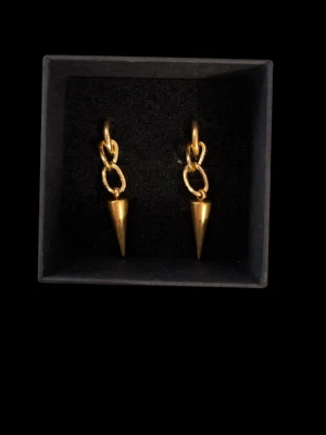 Guld örhängen  - GRATIS GÅVA MED VARJE ORDER! Stilren guldfärgad örhängen i modern design, perfekt som vardagssmycke eller att klä upp en outfit. Tillverkad i slitstark mässing-stål som ej rostar och är bekväm att bära hela dagen. Gratis gåva på köpet, snabb leverans, jag svarar alltid snabbt och skickar direkt. Perfekt present till dig själv eller någon du tycker om 💖 ✨💎📦💬