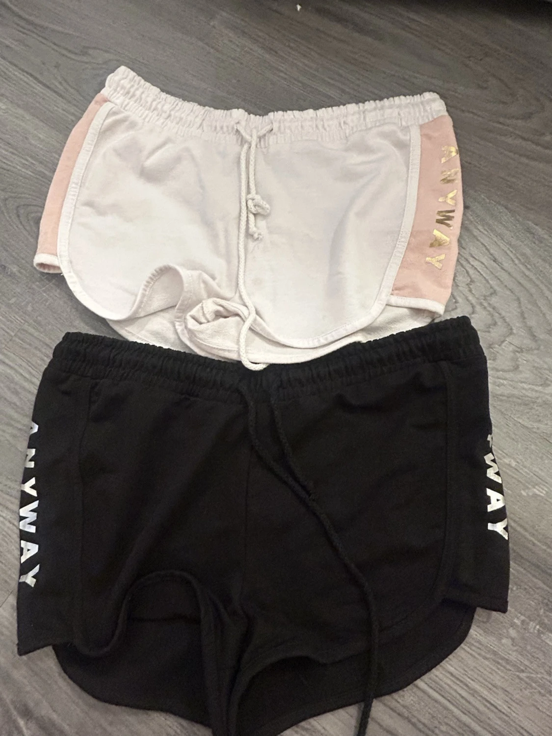 ANYWAY shorts i svart och vitt, 2-pack - 1
