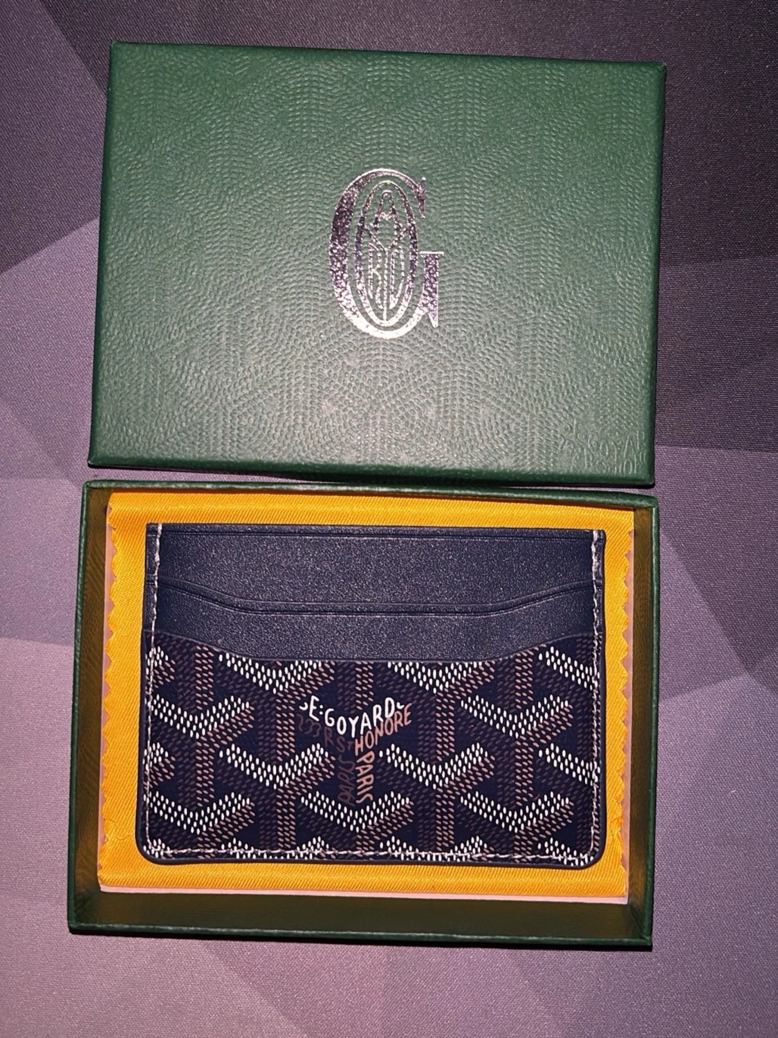 Mörkblå Goy4rd plånbok