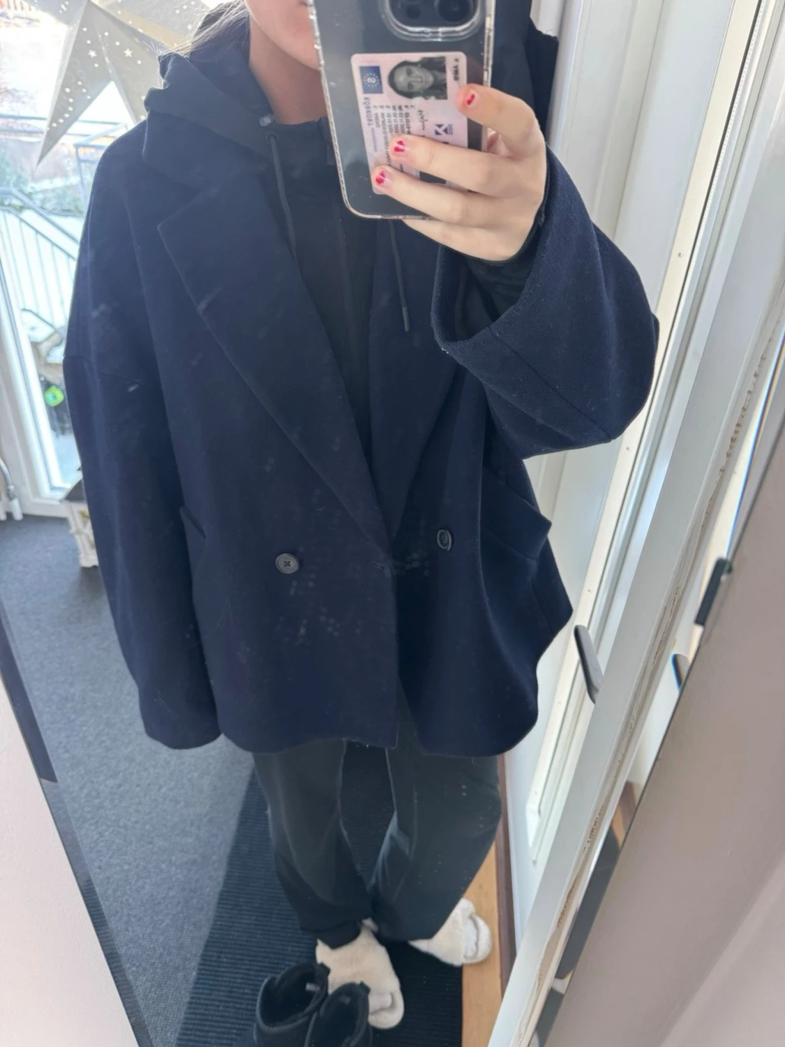 Mörkblå oversized kavaj - 1