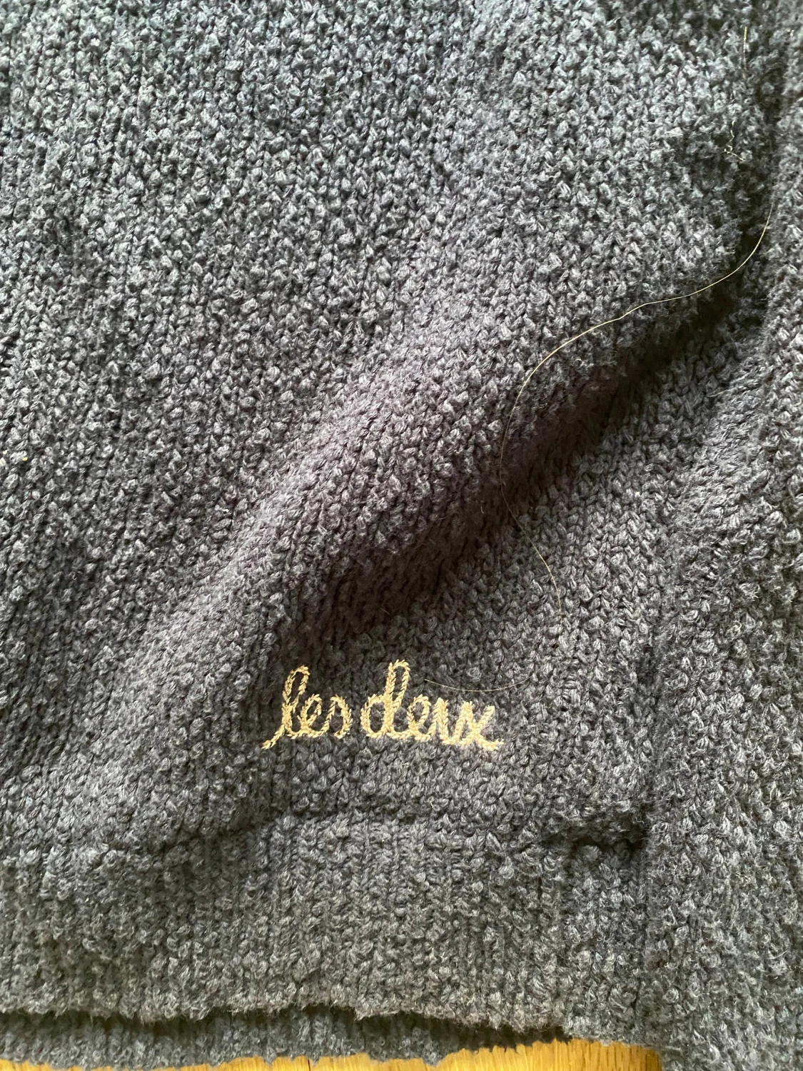 Marinblå stickad tröja Les Deux - 3