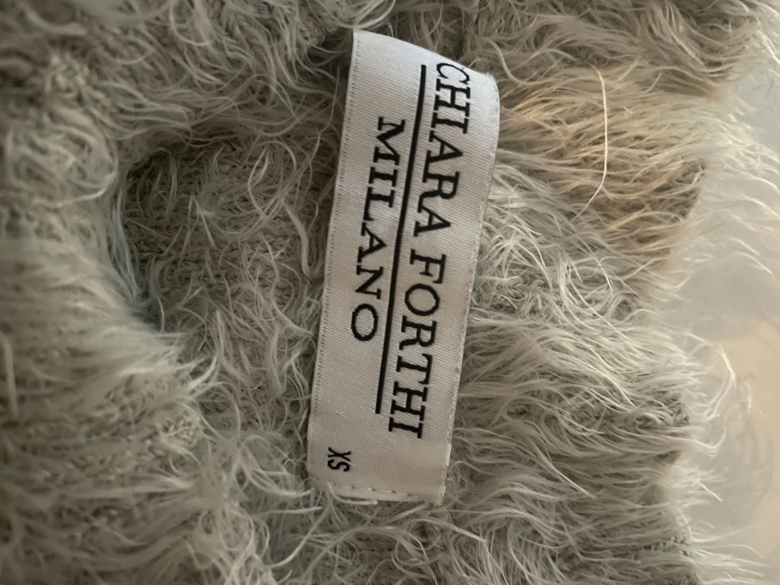 Grå fluffig päls-tröja Chiara Forthi - 1