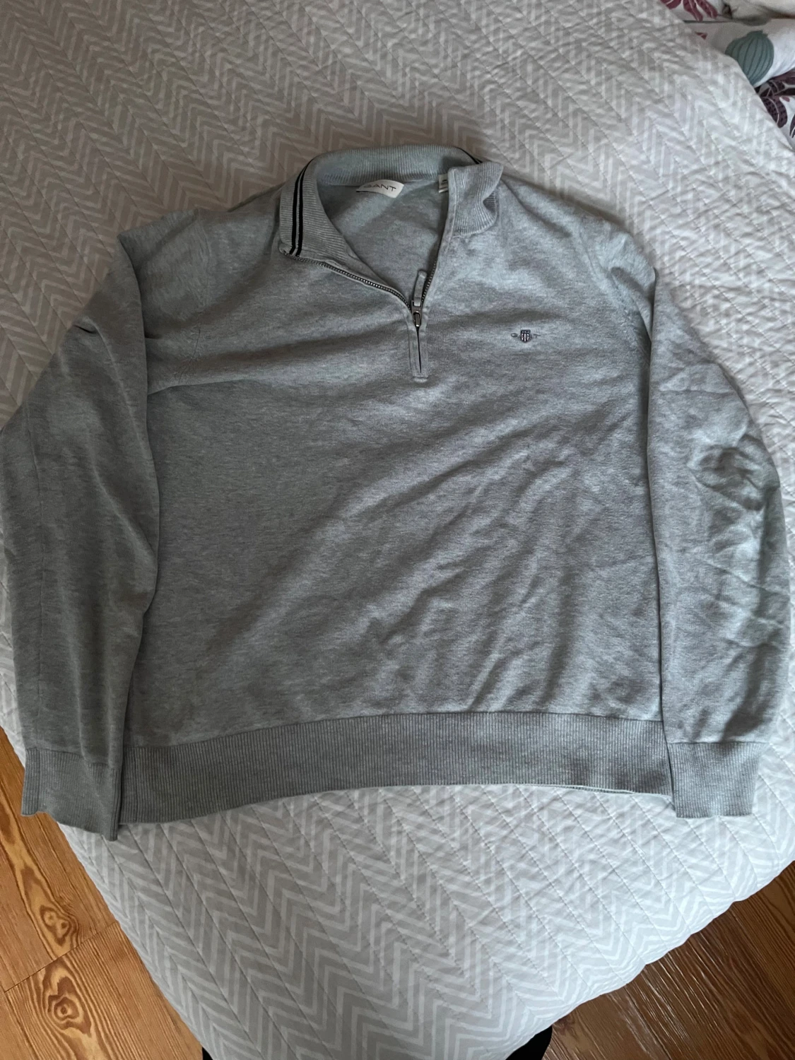 Grå half zip tröja från Gant - 1