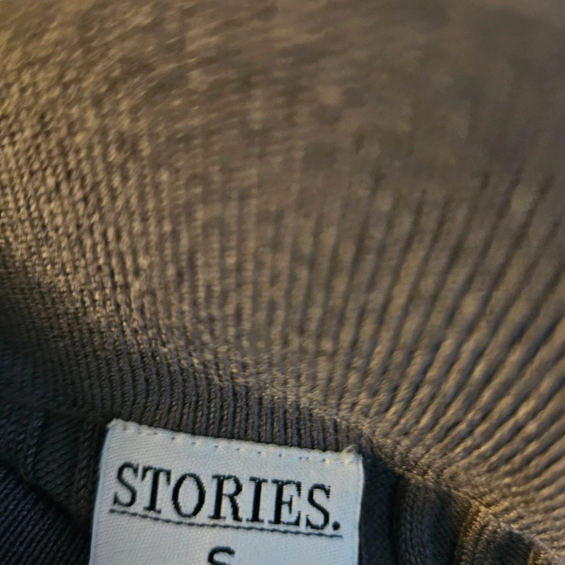 Brun ribbad långklänning Stories S - 1