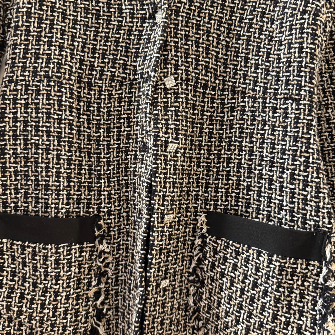 Svartvit rutig kappa från Zara - 1