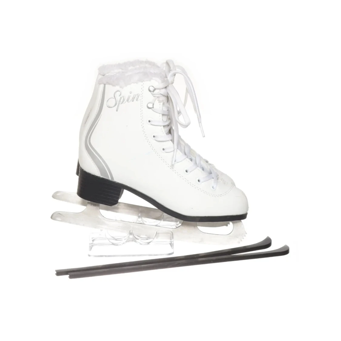 Vita skridskor med snörning