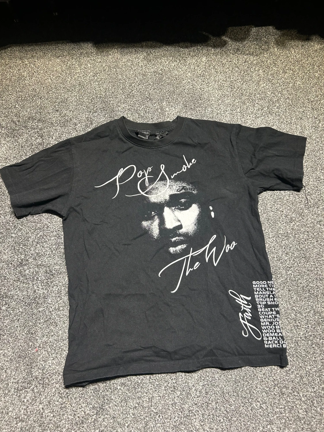 Pop Smoke x VLONE svart t-shirt