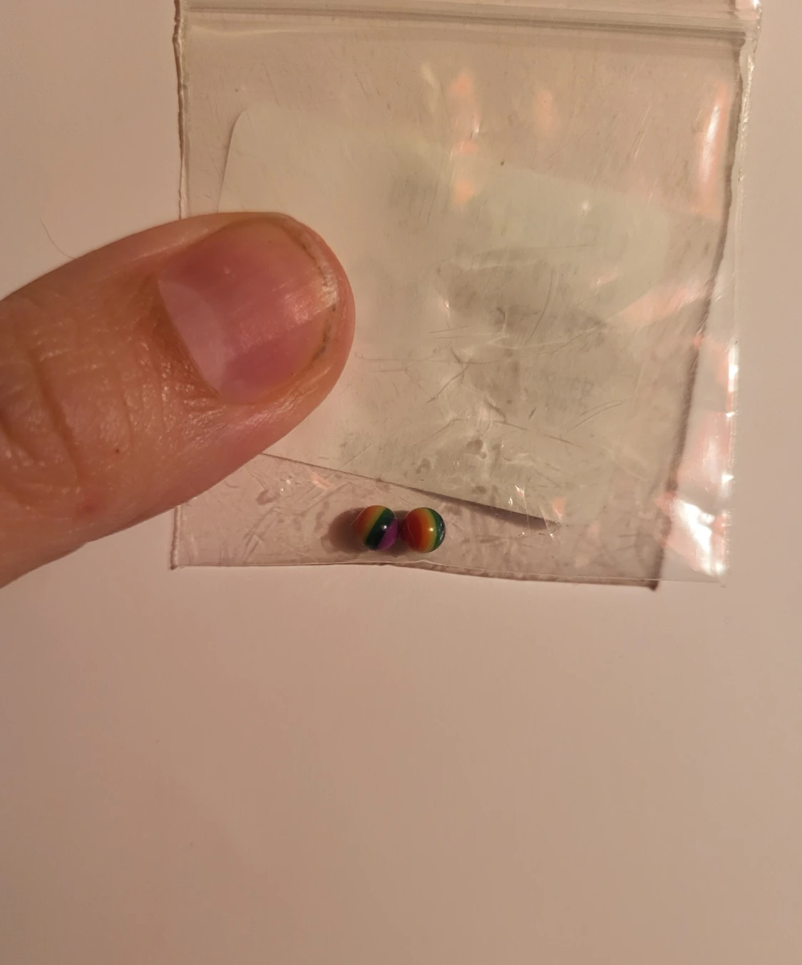 Rainbow pride piercing balls - 1