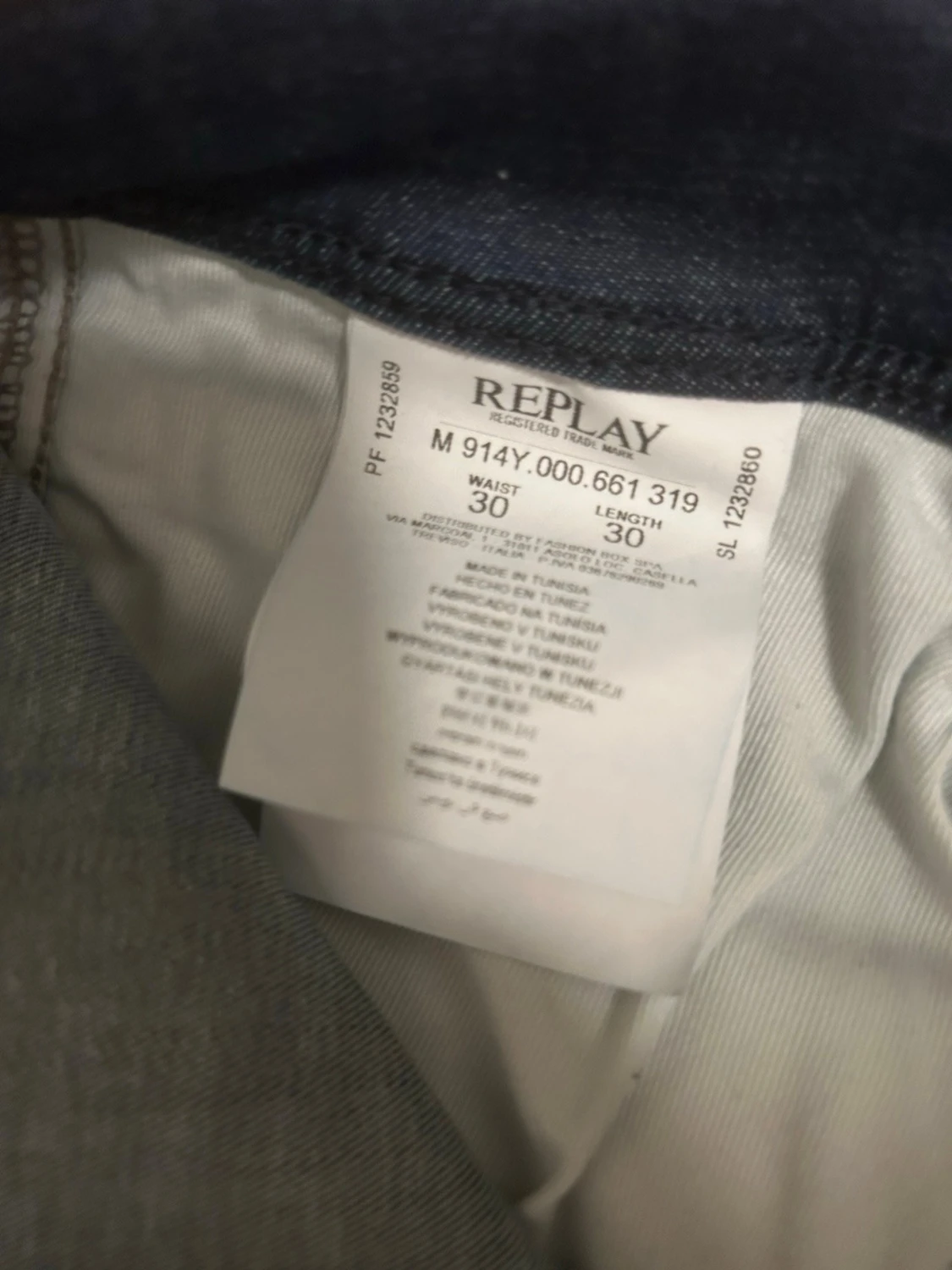 Replay Hyperflex mörkblå jeans - 4