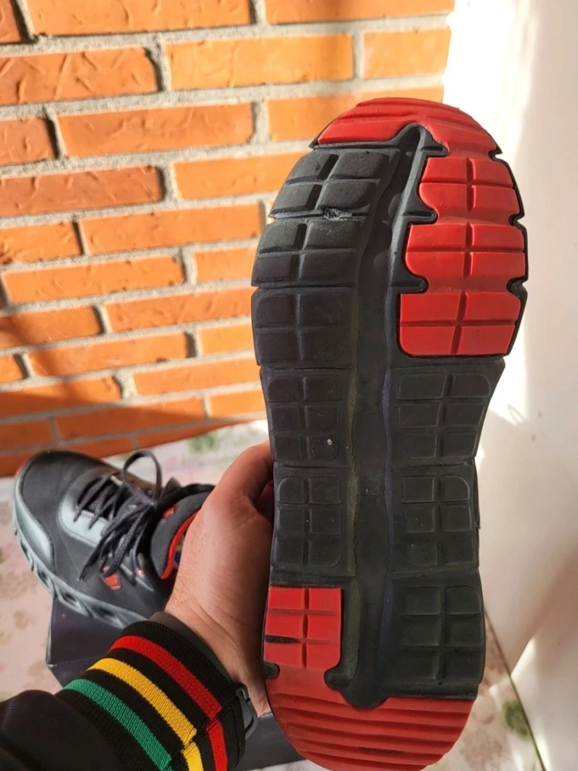 Lumberjack Svarta sneakers med röd detalj 43 - 5