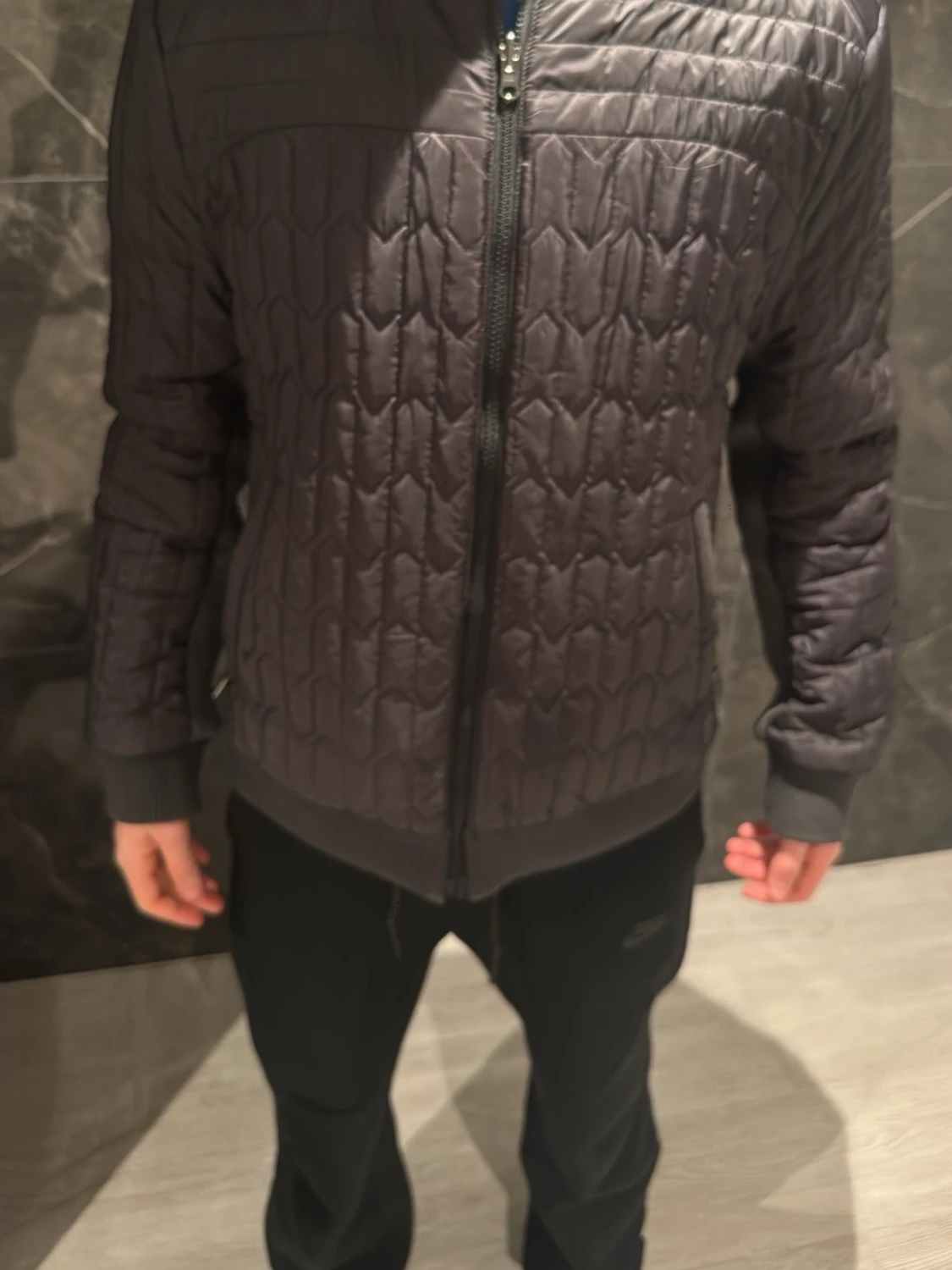 Svart quiltad jacka från Balmain - 3