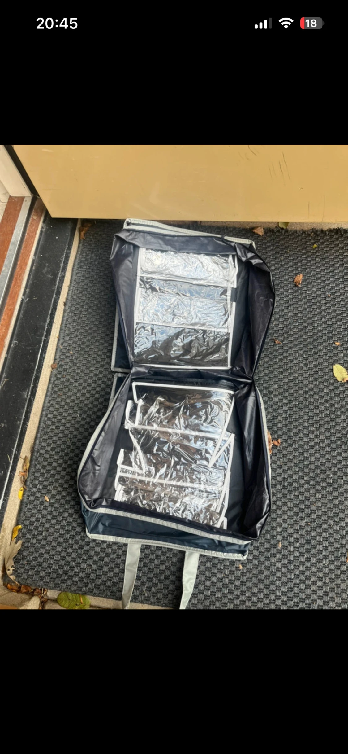 Stor svart shoppingväska med fack - 1