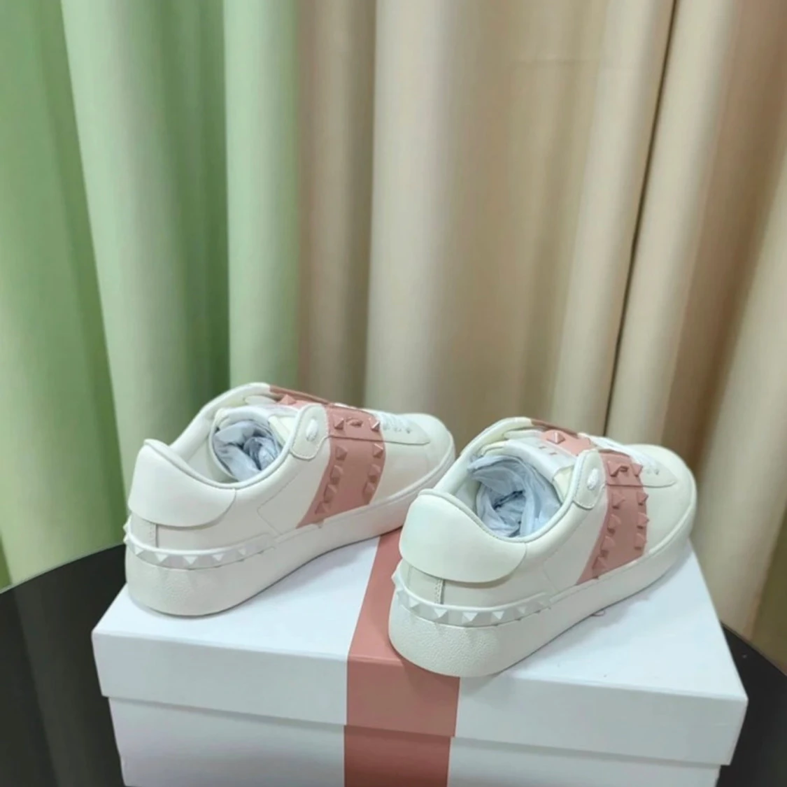 Valentino Rockstud sneakers vit/rosa - 1