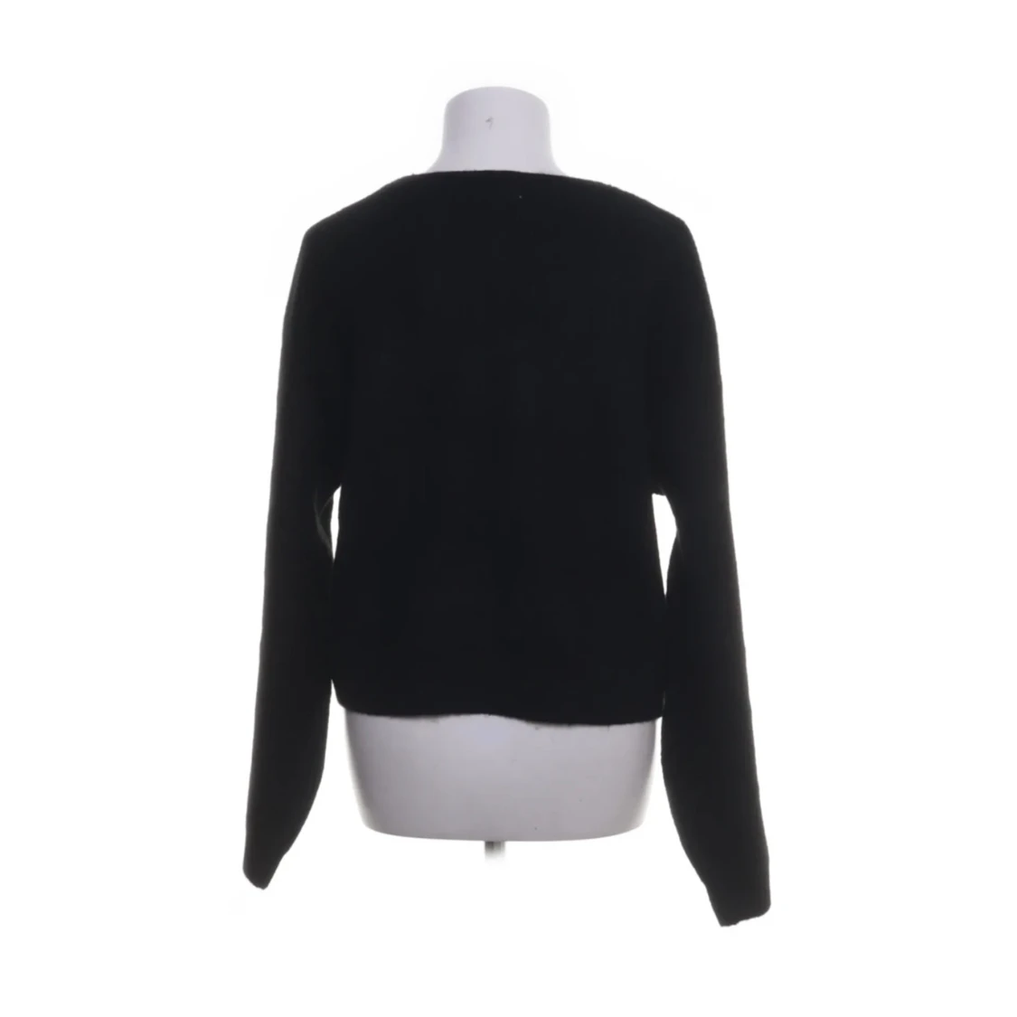 Svart stickad v-ringad tröja H&M - 1