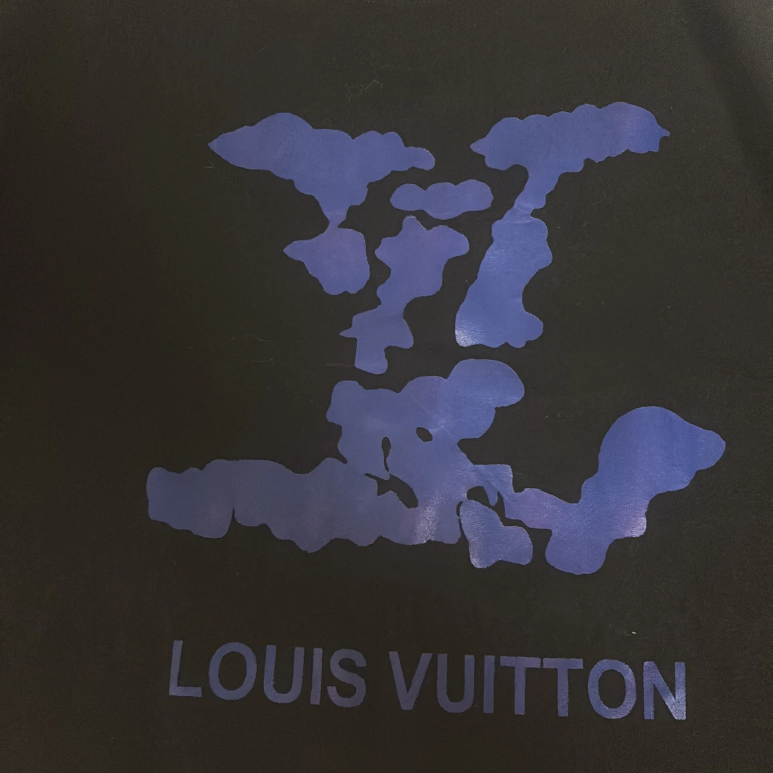Svart sweatshirt Louis Vuitton blå print - 2