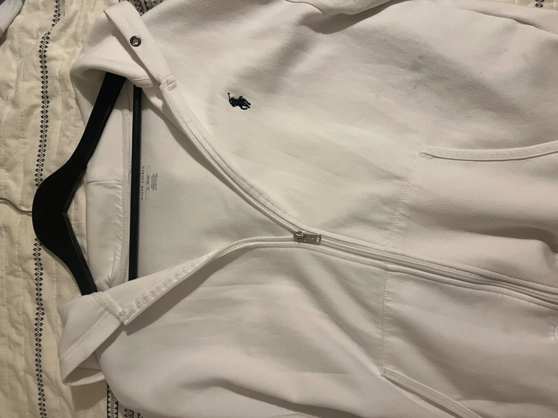 Vit hoodie från Polo Ralph Lauren XL