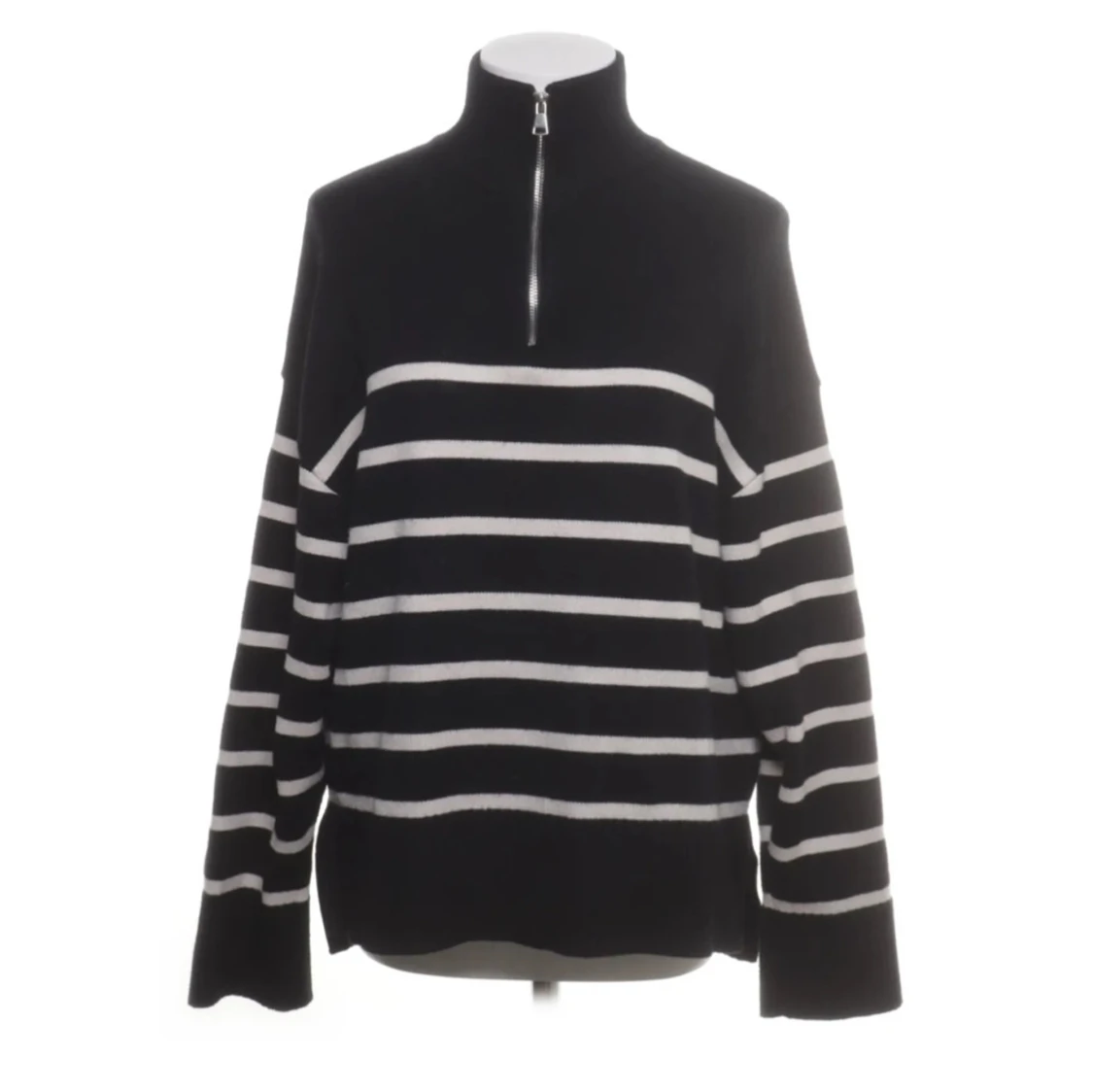 Randig zip tröja - 2