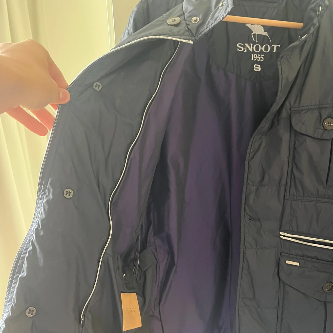 Mörkblå quiltad jacka från Snoot - 1