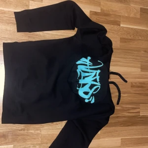 Svart blå syna world hoodie  - Svart blå syna world med skönt material och fin passform knapp andvänd ni kan fråga för mer detaljerade bilder i chatten pris kan diskuteras 