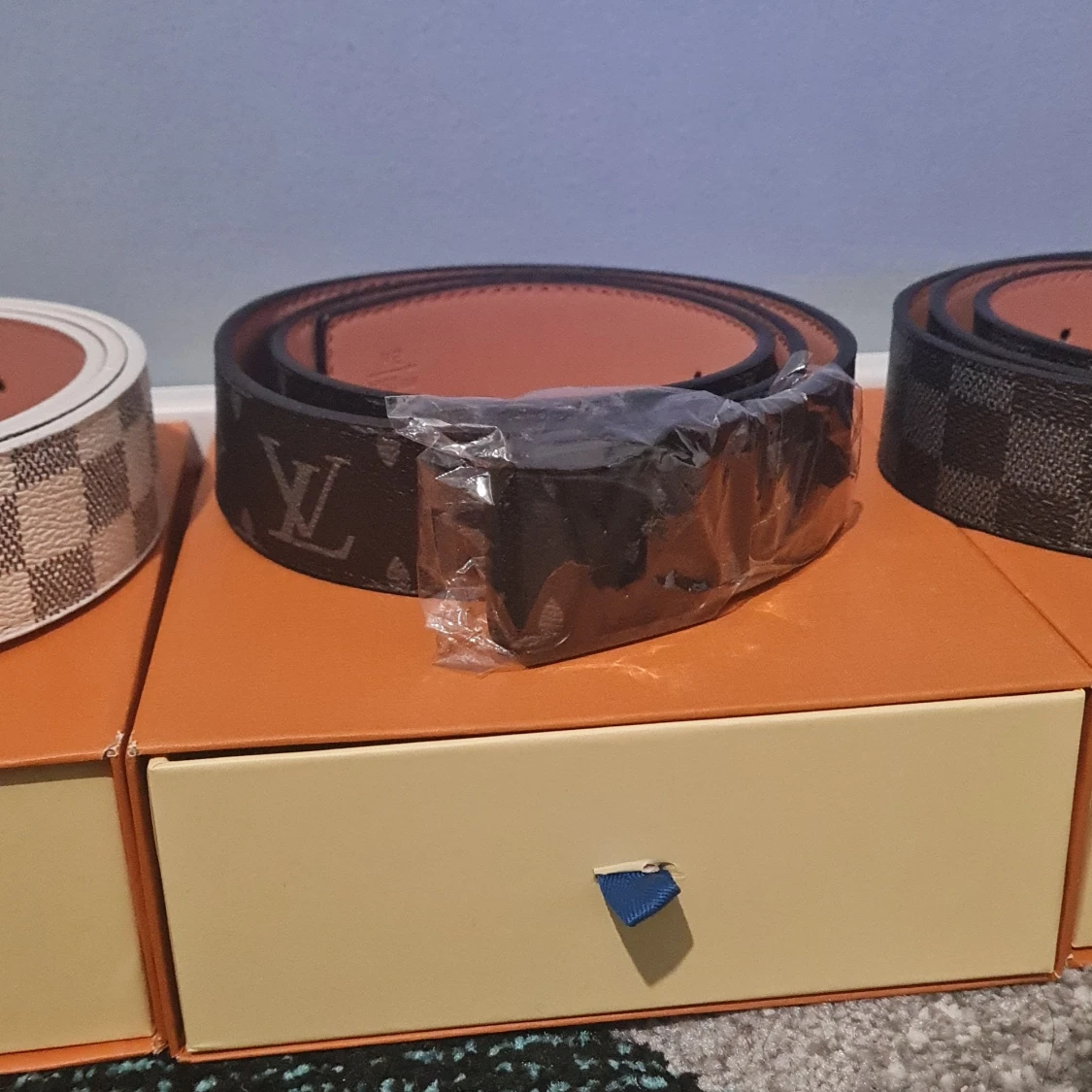 nl&v rutiga bälten med L&V-spänne - 2