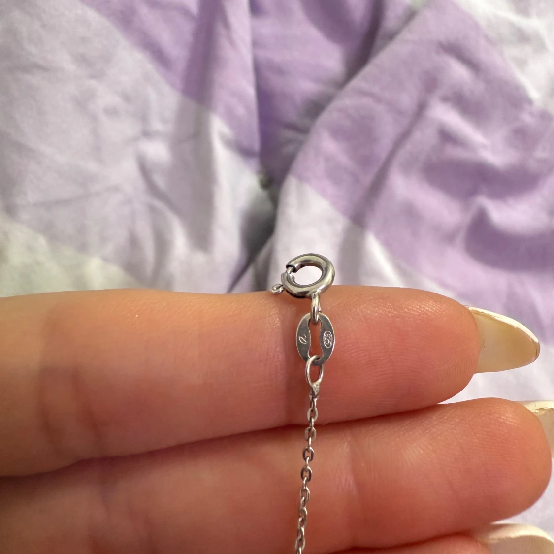 Äkta silverhalsband med korshänge - 2