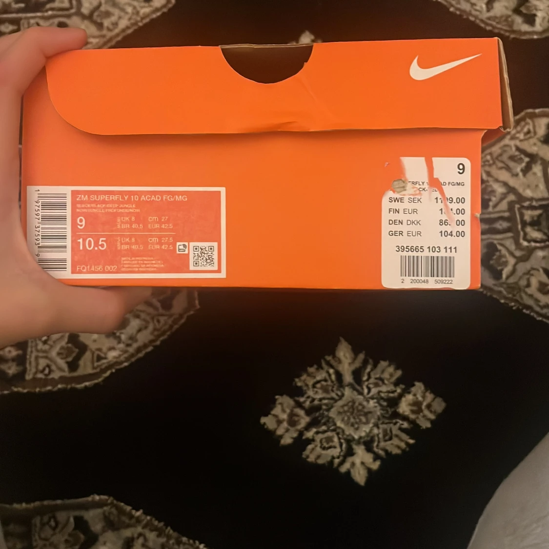 Svarta Nike fotbollsskor med snörning - 4