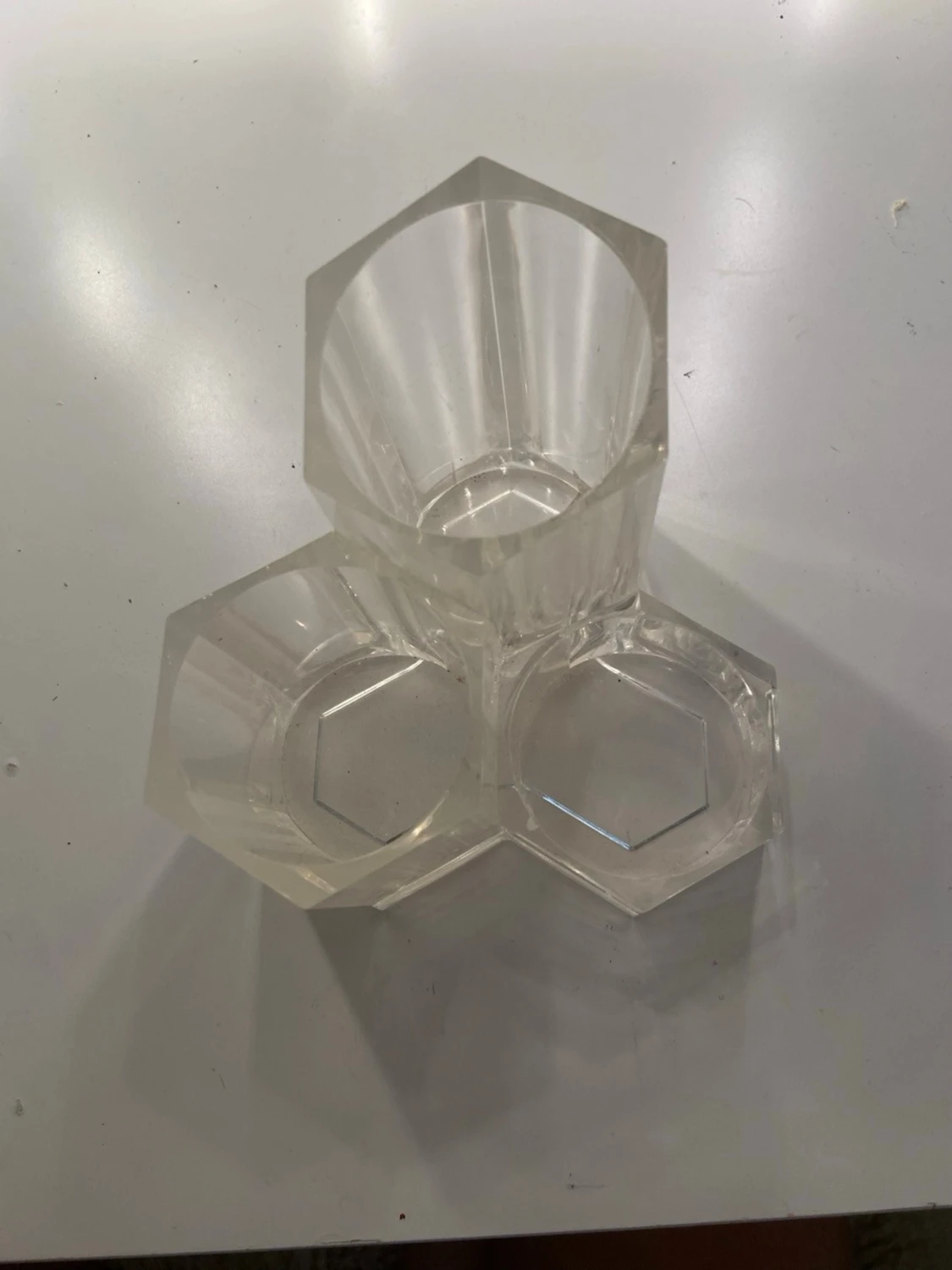 Transparent sminkborstehållare i akryl - 3