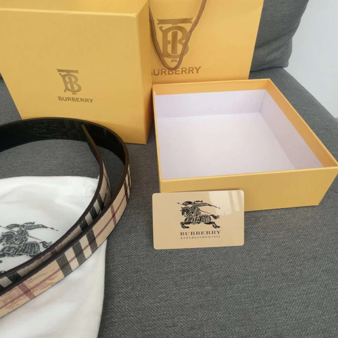 Burberry bälte med klassiskt rutmönster - 3