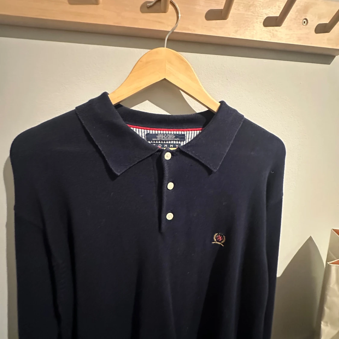 Stickad långärmad piké - 2