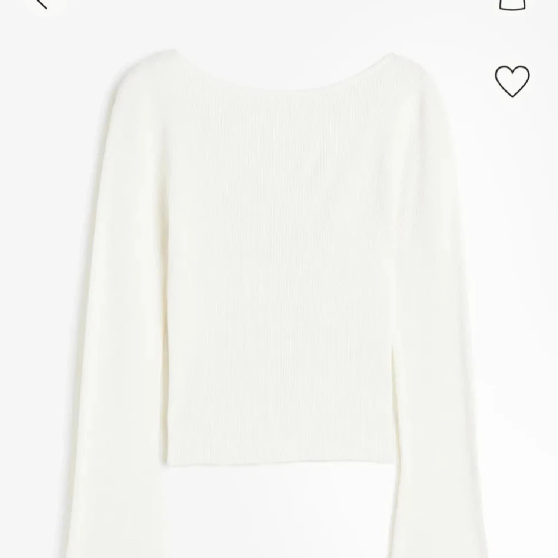 Ribbad vit tröja - 2