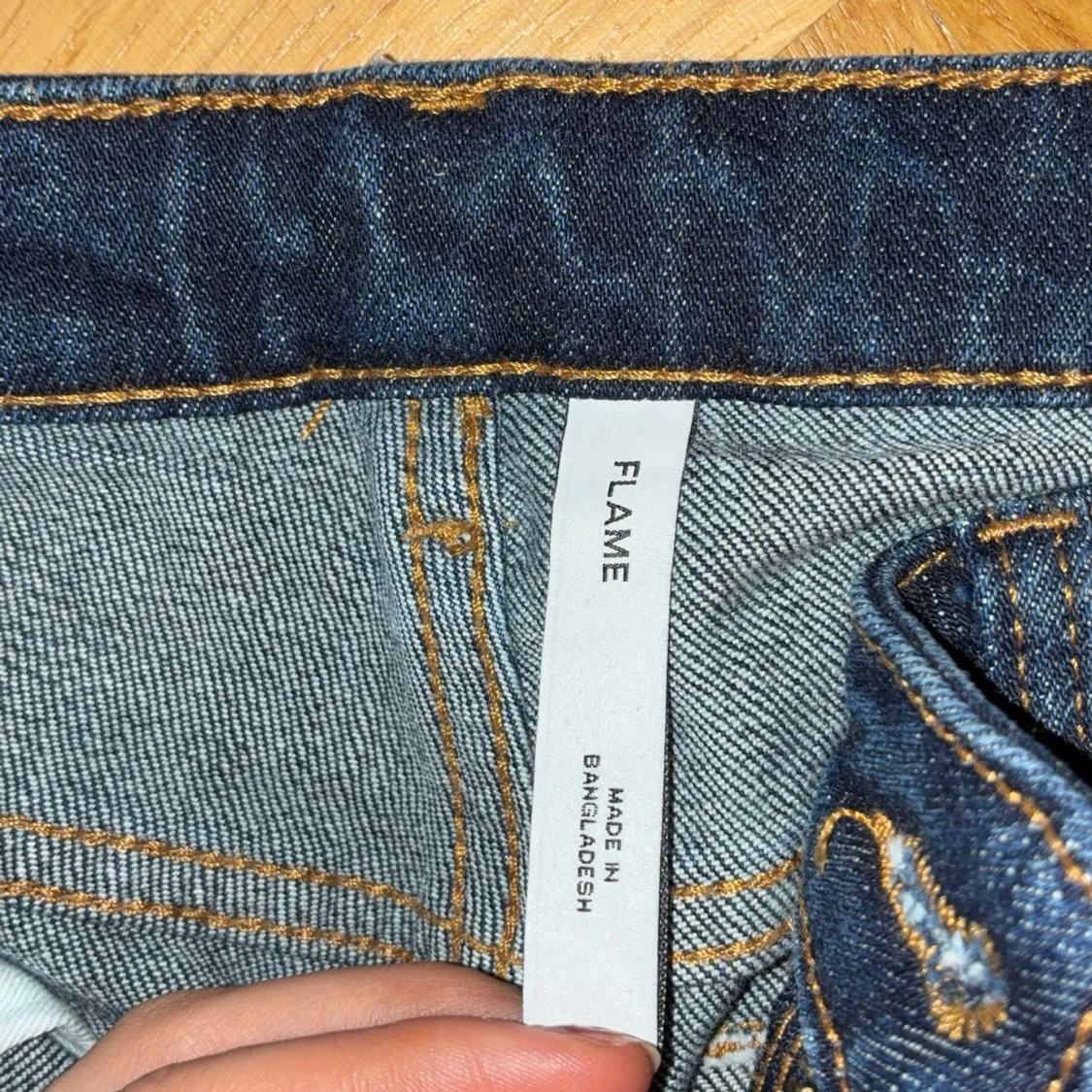 Blå bootcut jeans från Flame - 1