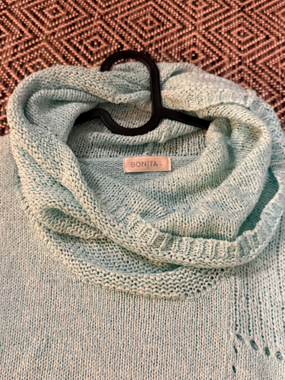 Ljusblå stickad polotröja Bonita - 3