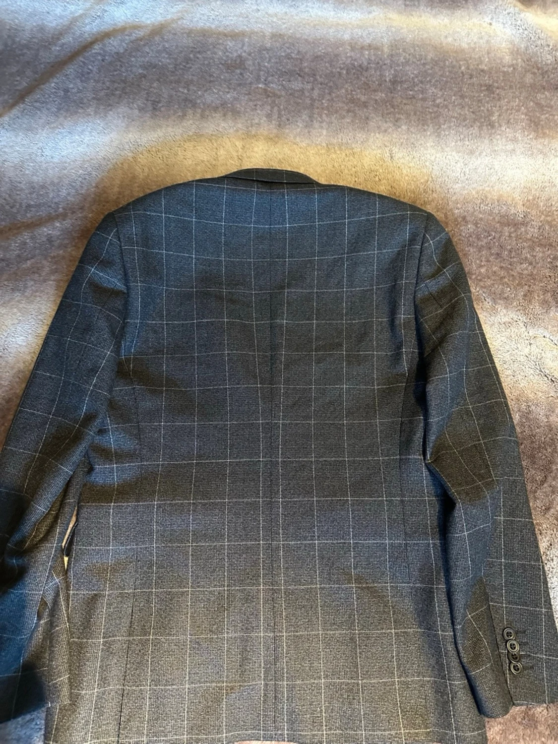 Rutig kavaj från Bläck i mörkgrå - 1