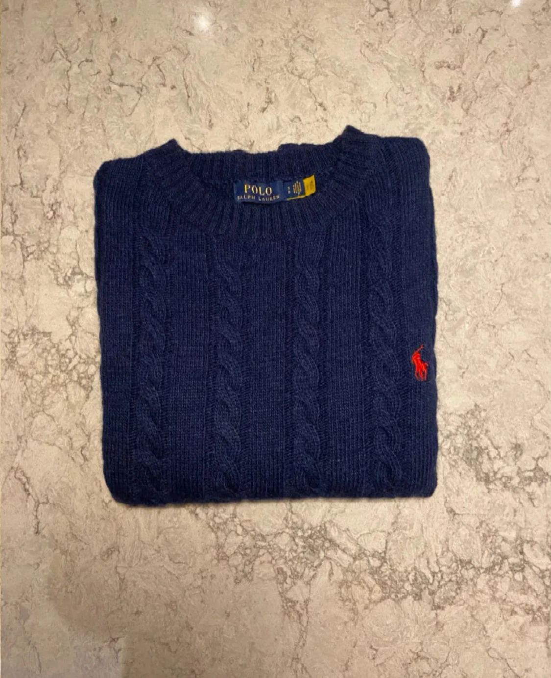 Marinblå stickad tröja Polo Ralph Lauren - 1